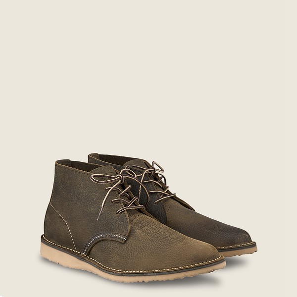 Red Wing Heritage Sko Weekender - Chukka Roughneck Læder - Olivengrønne - Herre 0679-AESFC